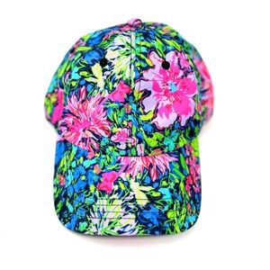 Lilly Pulitzer Pink and Blue Floral Cap